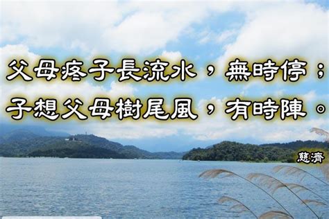 父母疼子長流水 子孝父母樹尾風|【諺語】父母疼子長流水，子孝父母樹尾風。